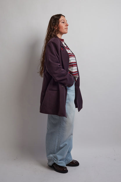 Dark Purple Boyfriend Blazer
