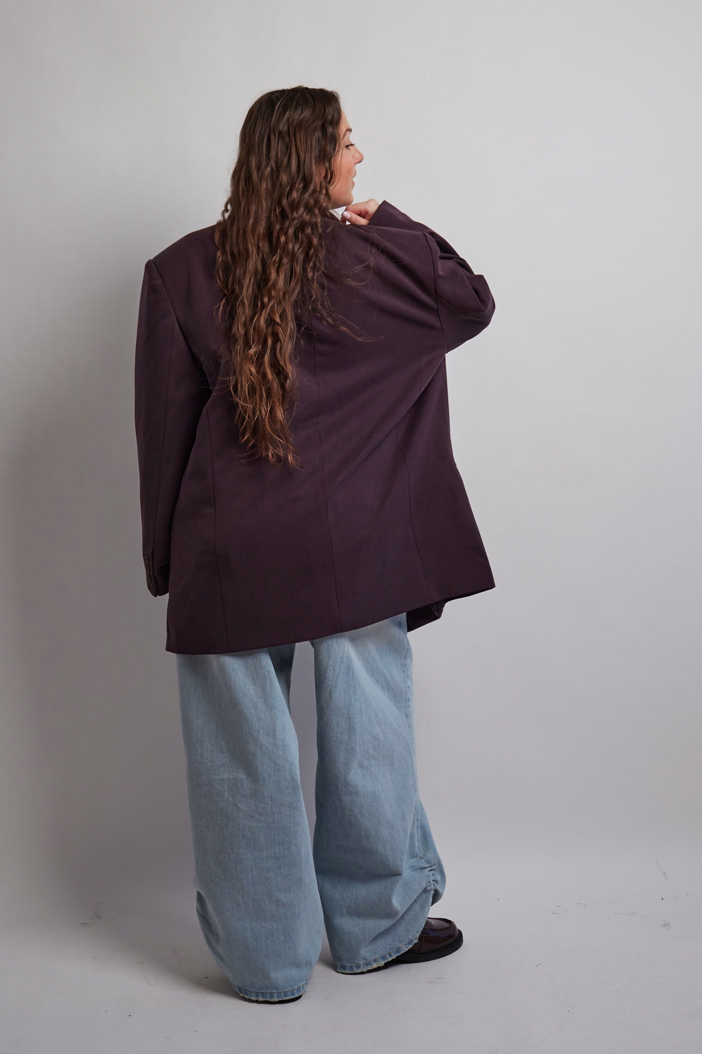 Dark Purple Boyfriend Blazer