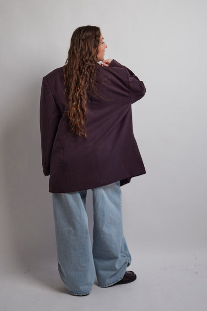 Dark Purple Boyfriend Blazer