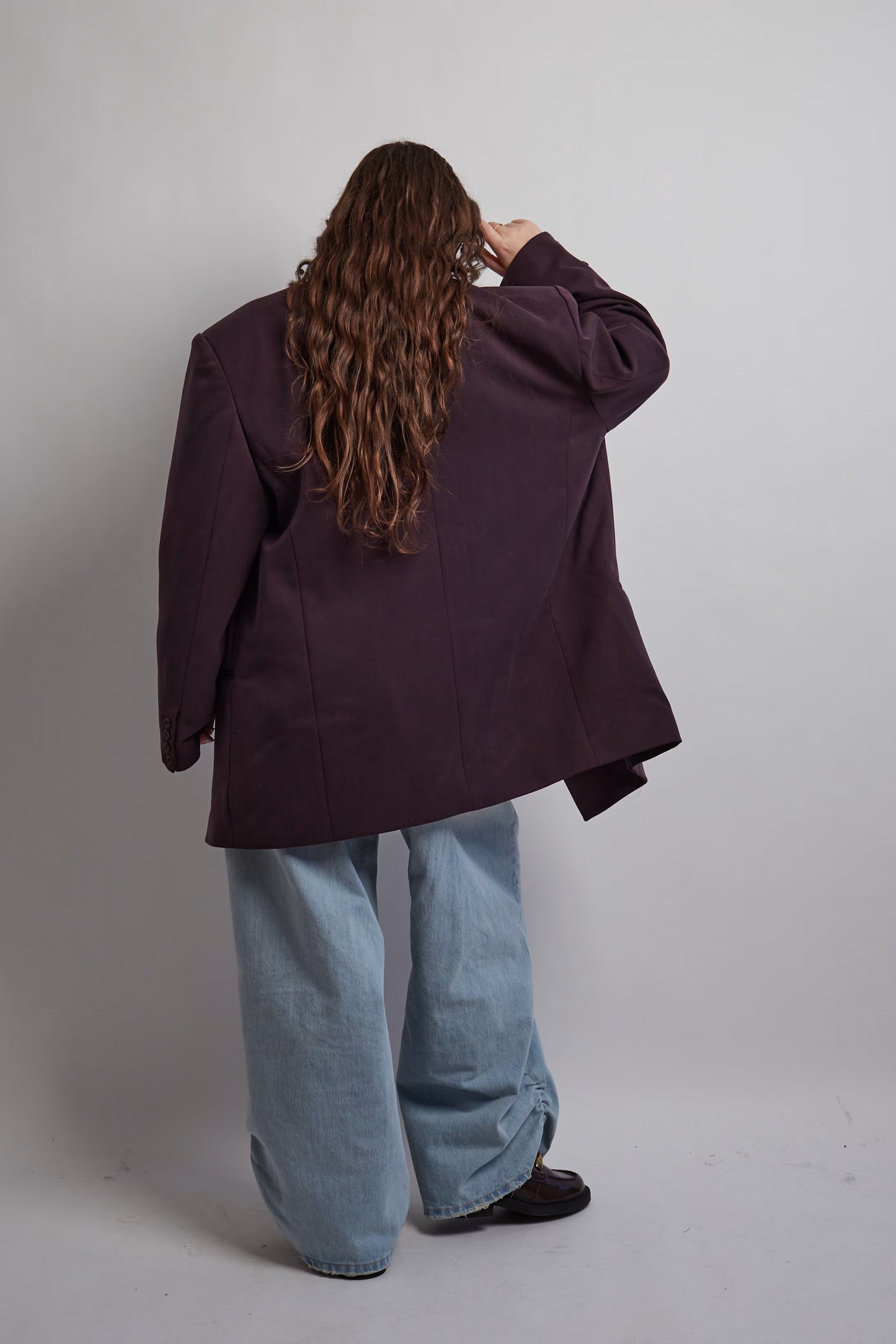 Dark Purple Boyfriend Blazer