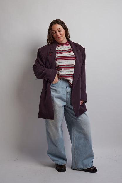 Dark Purple Boyfriend Blazer
