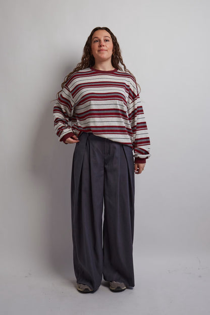 Dark Grey Pleated Pants