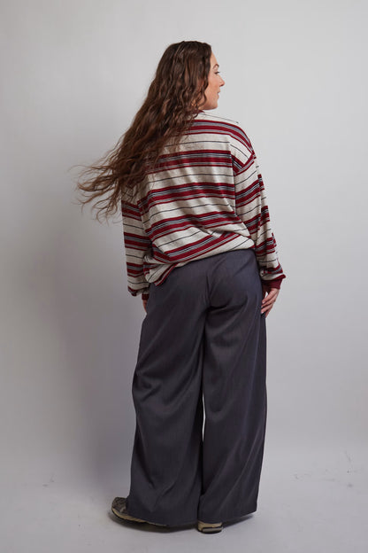 Dark Grey Pleated Pants