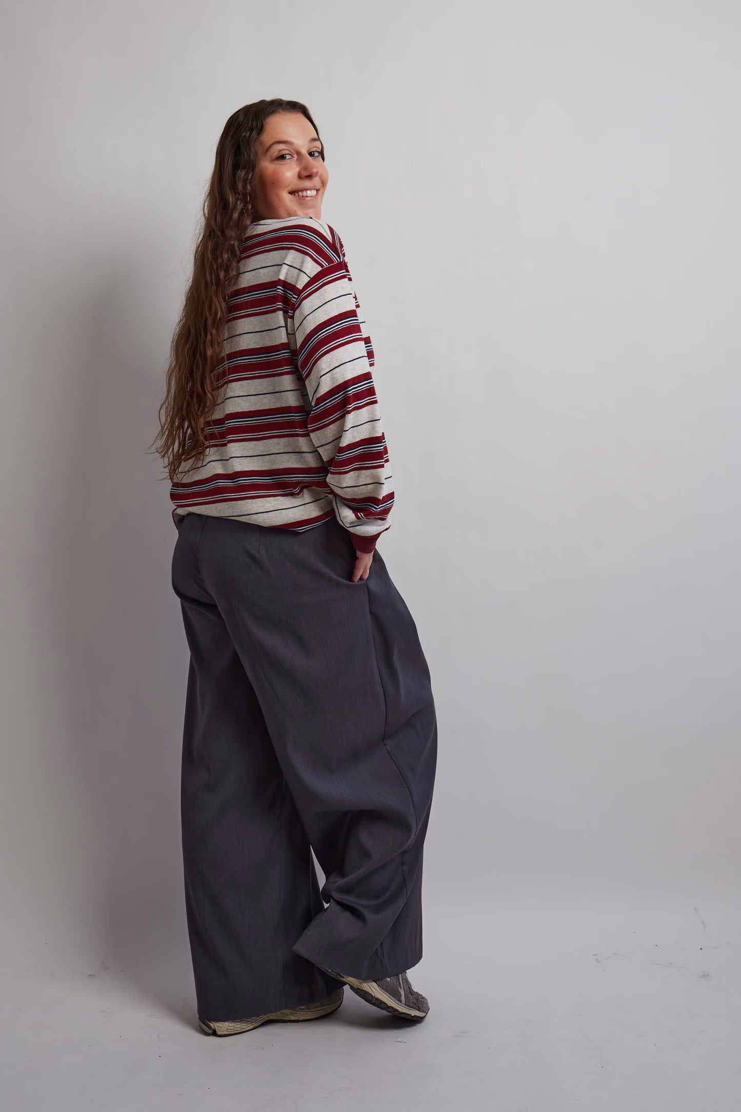 Dark Grey Pleated Pants