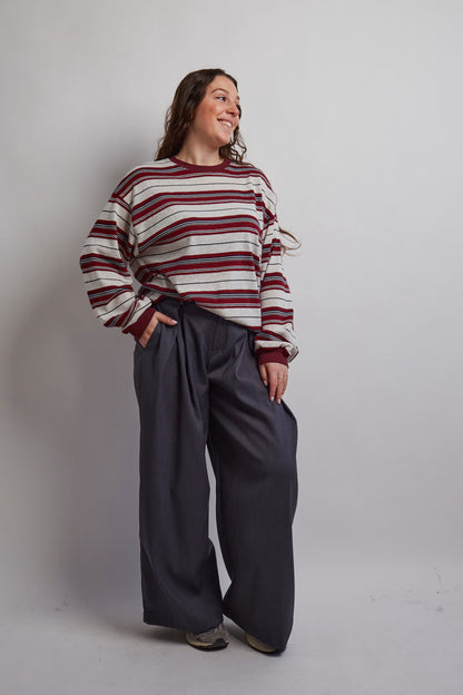 Dark Grey Pleated Pants