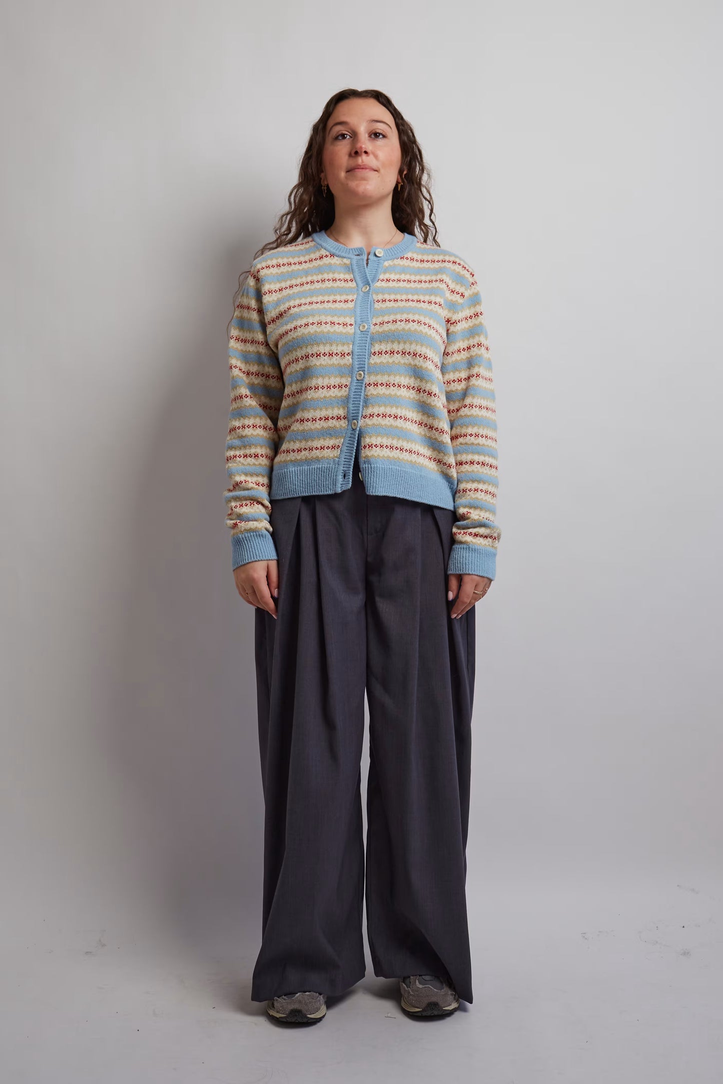 Light Blue Round Cardigan