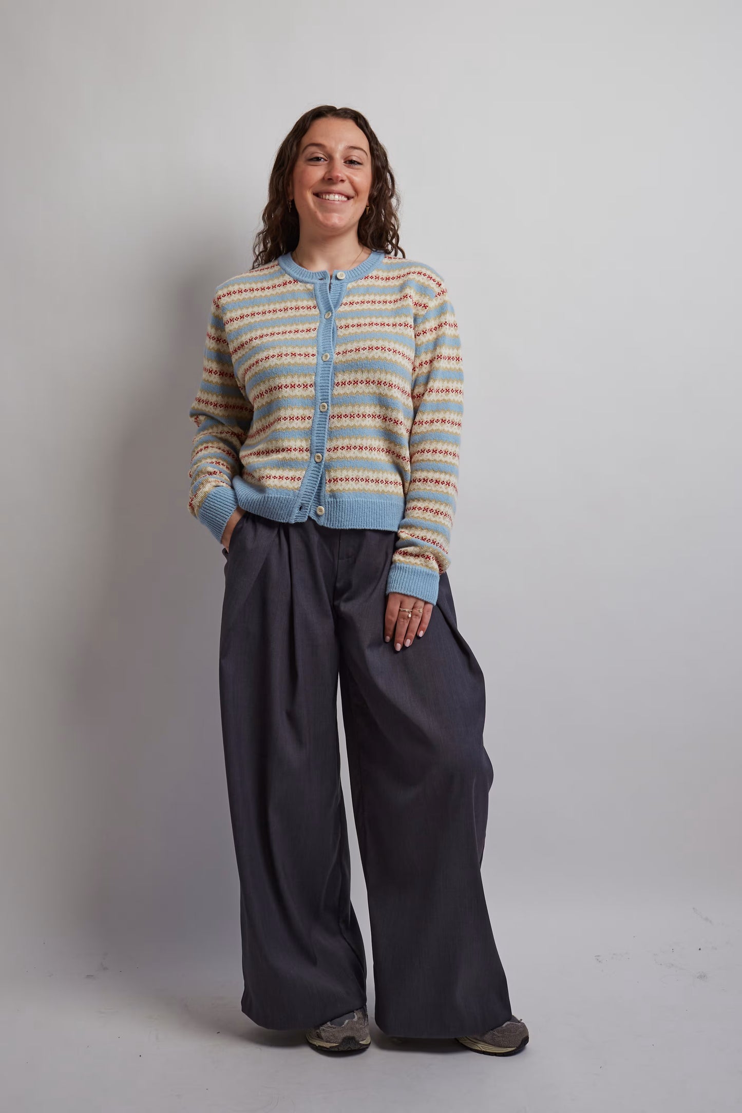 Light Blue Round Cardigan