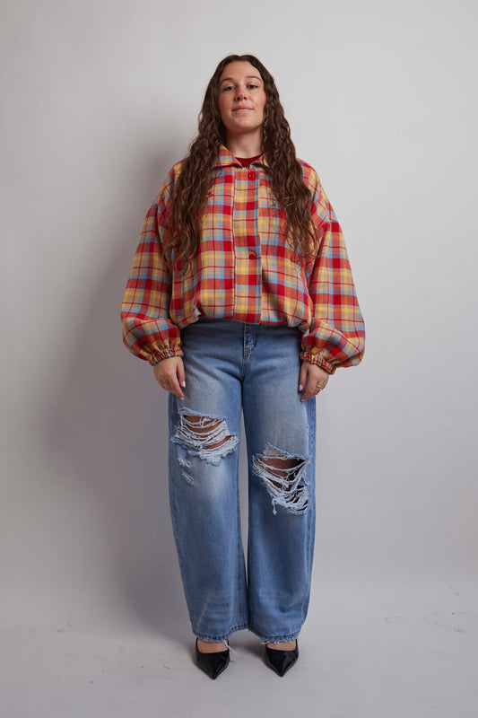 Ripped Deep Blue Jeans