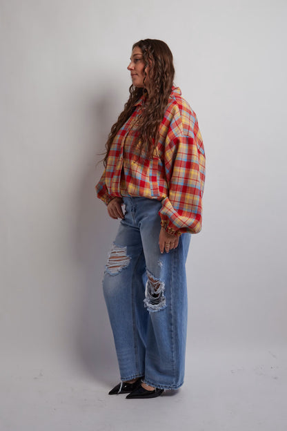 Ripped Deep Blue Jeans