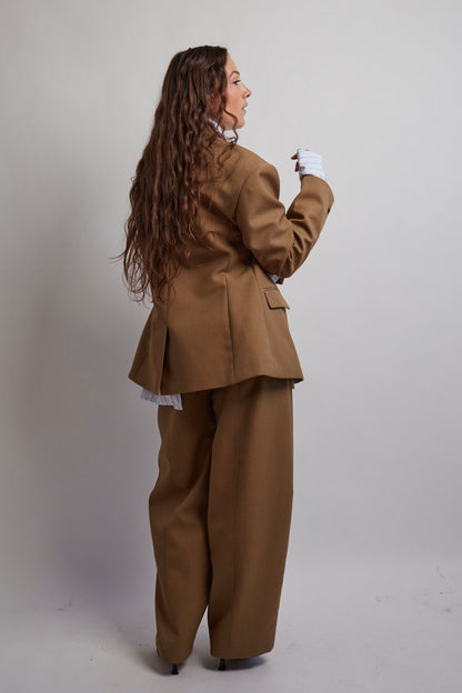 Camel Fitted Blazer