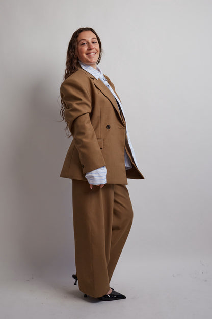Camel Fitted Blazer