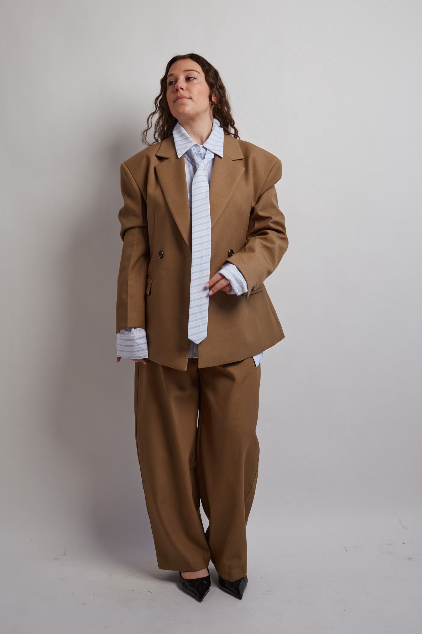 Camel Fitted Blazer