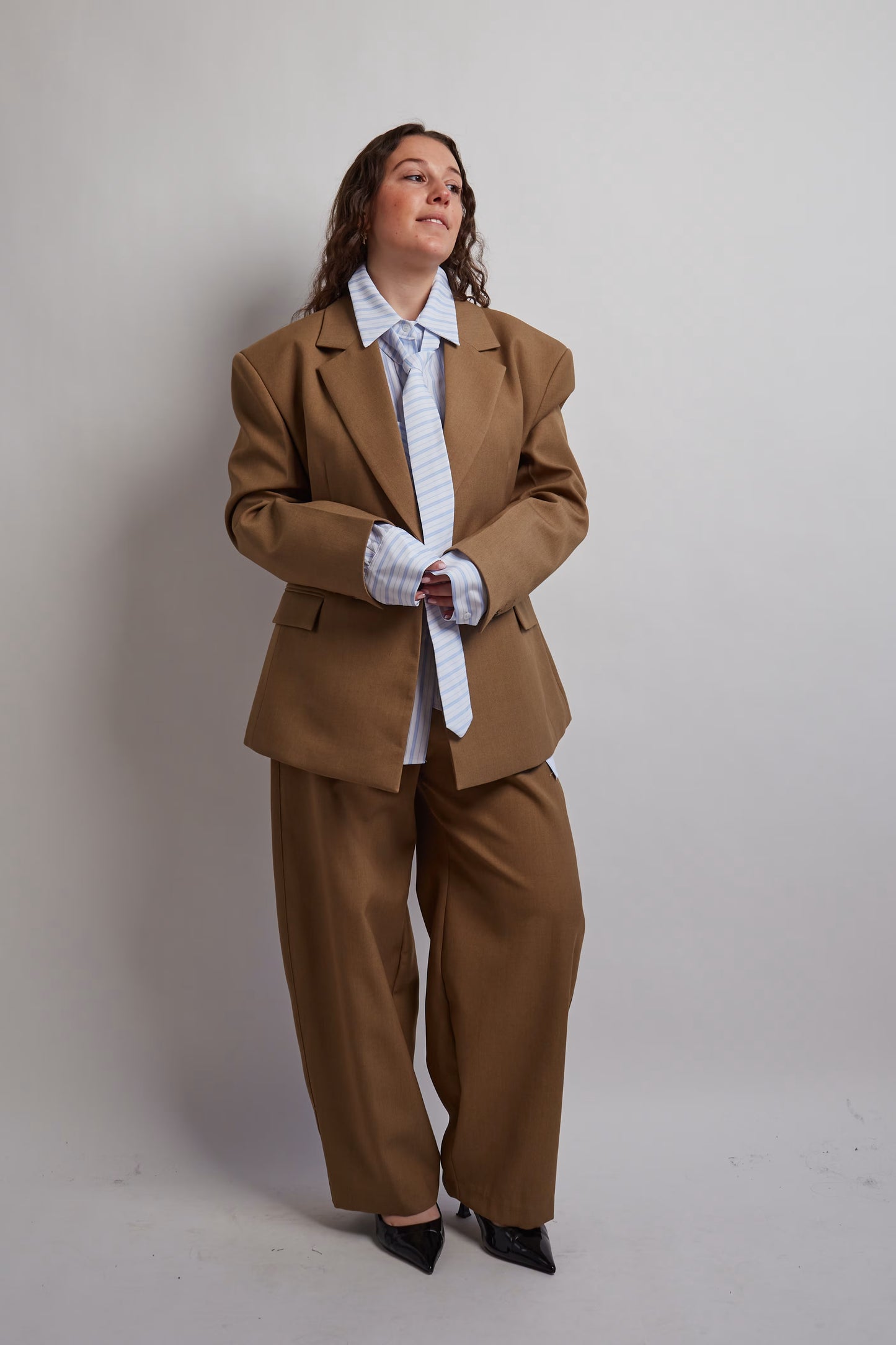 Camel Fitted Blazer