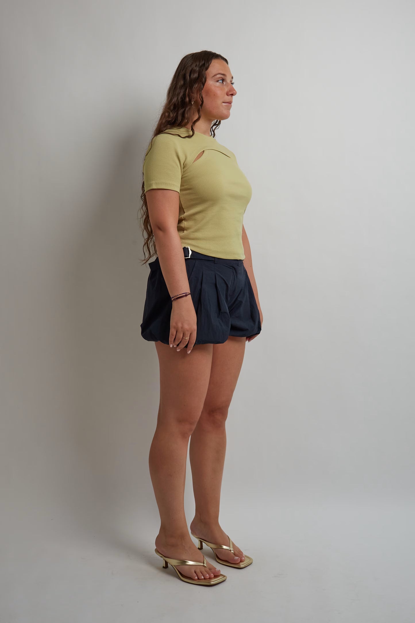 Green/Yellow Slit T-Shirt
