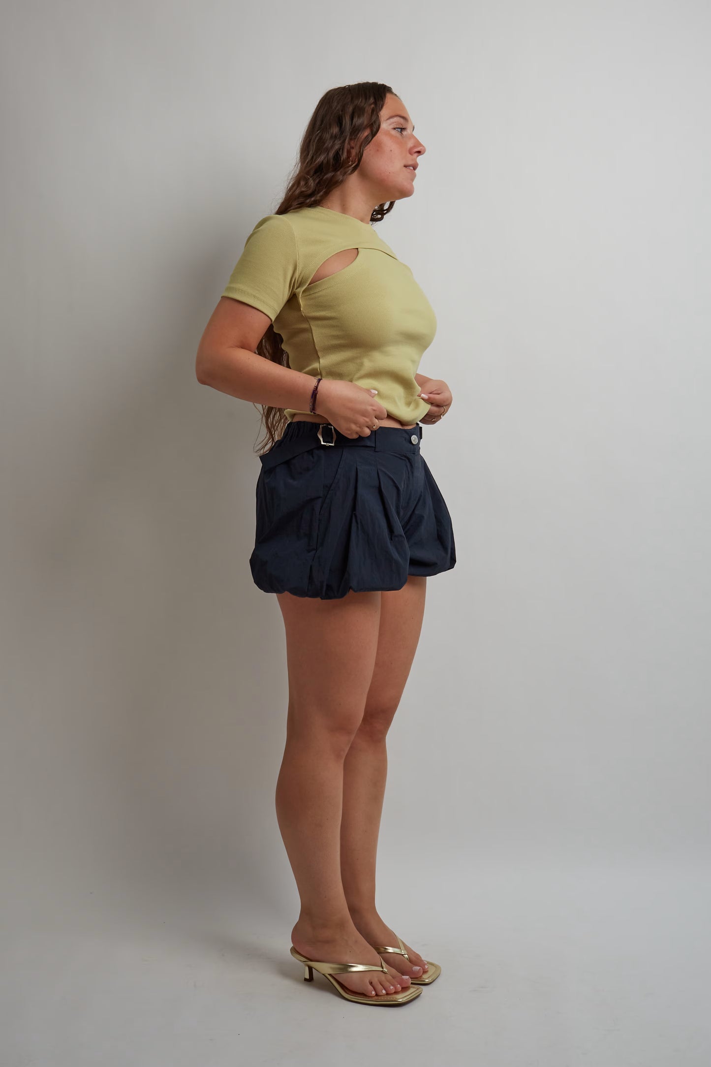 Green/Yellow Slit T-Shirt