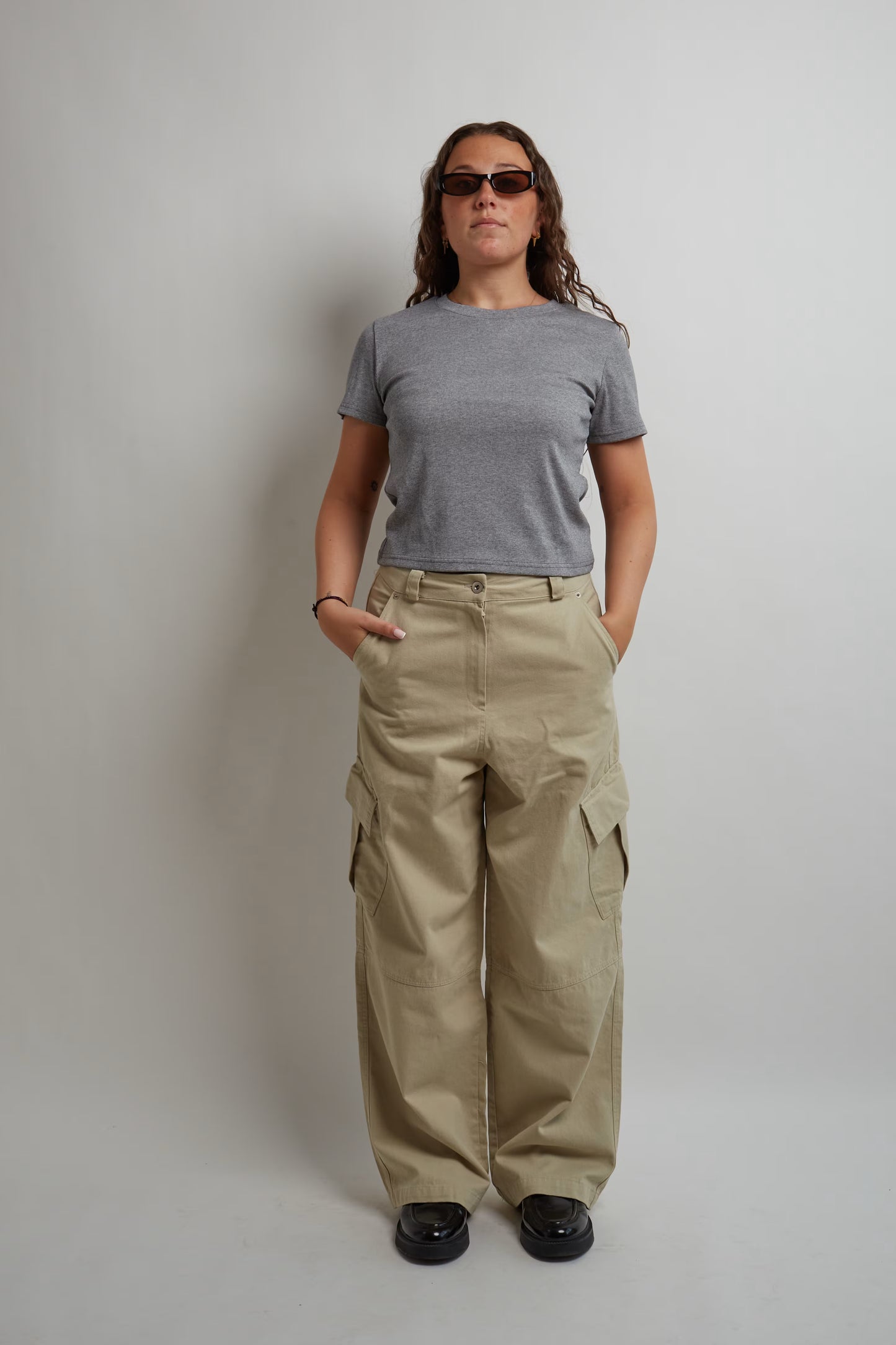 Grey Cropped T-Shirt