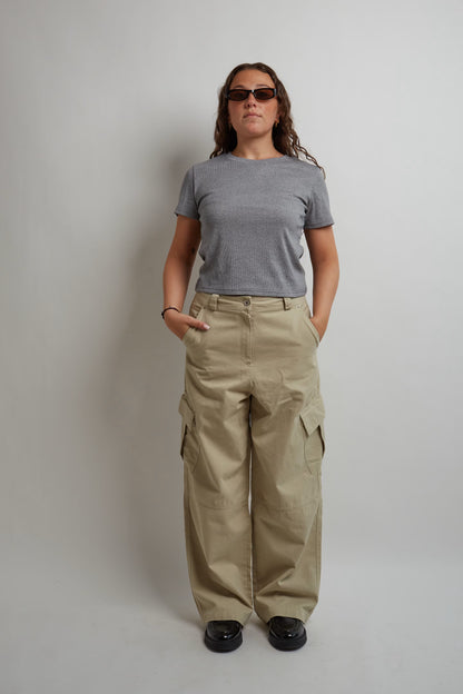 Grey Cropped T-Shirt