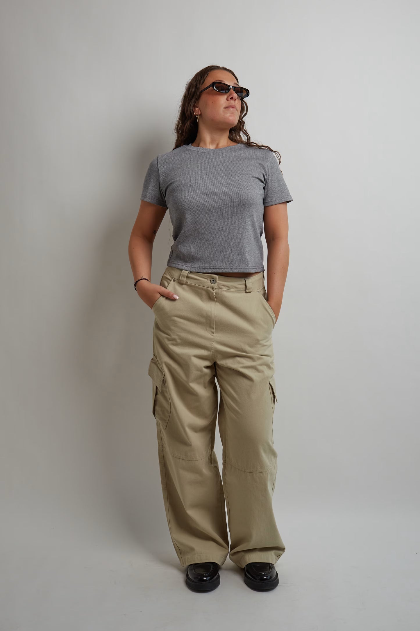 Grey Cropped T-Shirt
