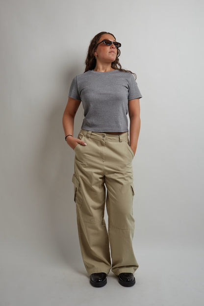 Beige Cargo Pants