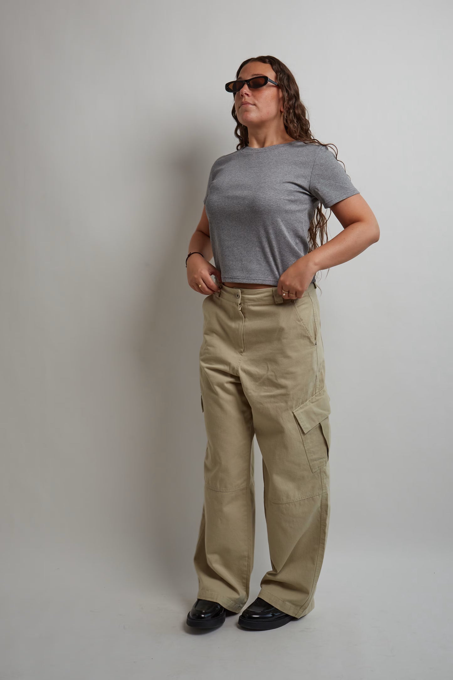 Beige Cargo Pants