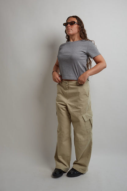 Beige Cargo Pants