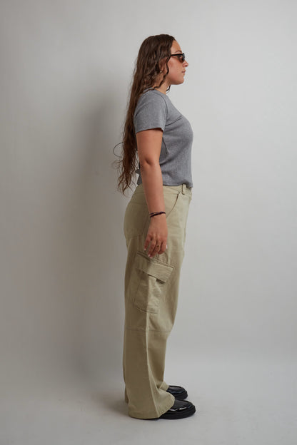 Beige Cargo Pants