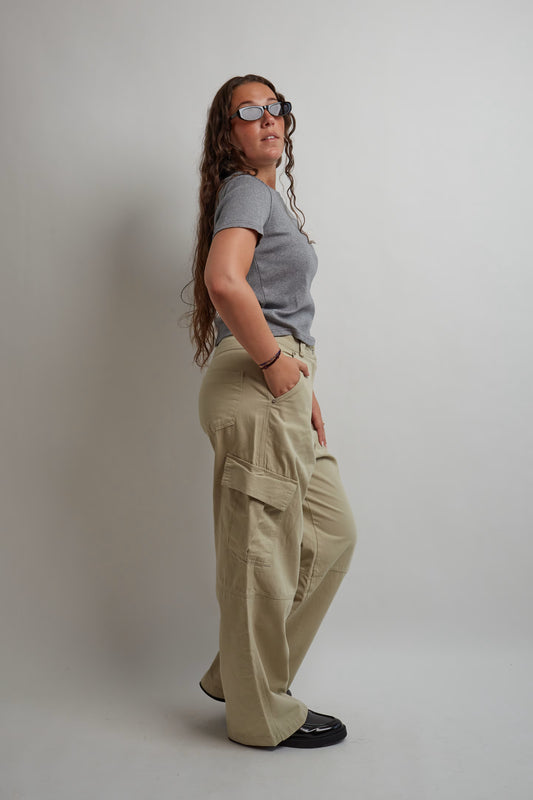 Beige Cargo Pants