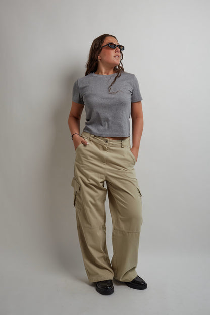 Beige Cargo Pants