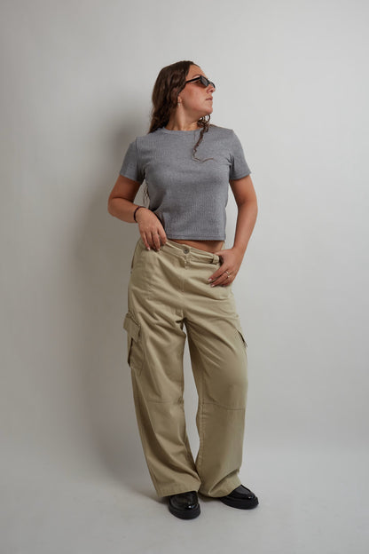 Beige Cargo Pants