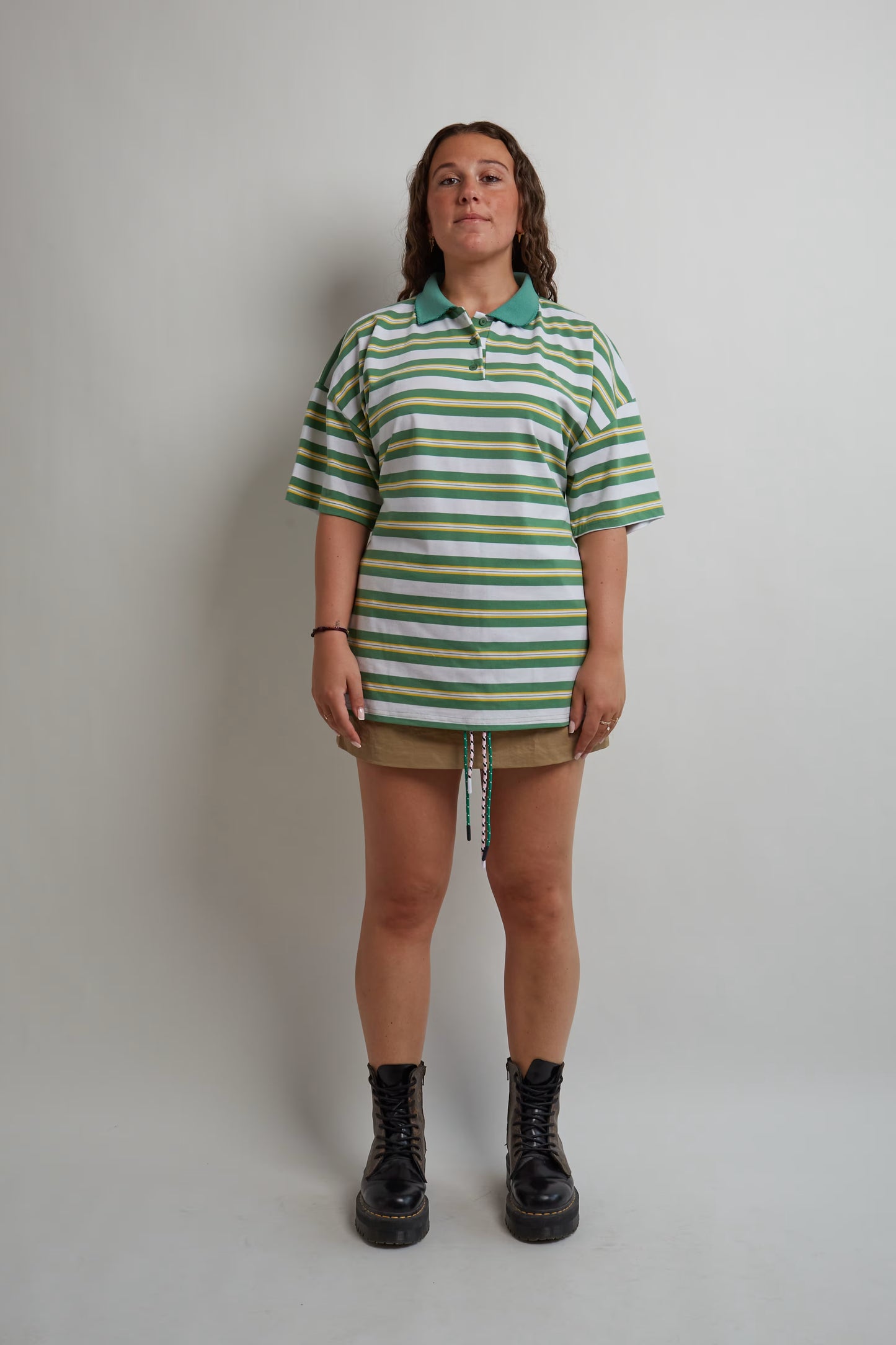 Green Striped Polo