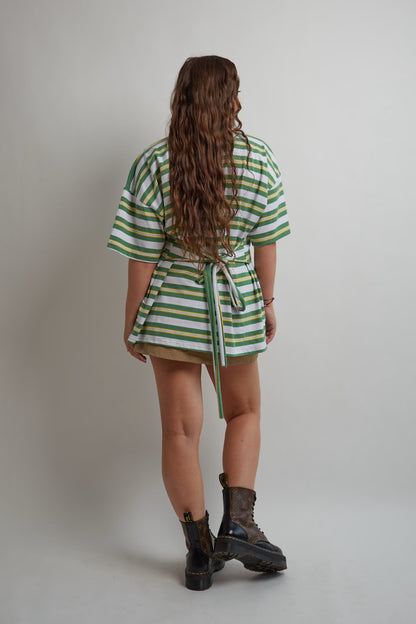 Green Striped Polo