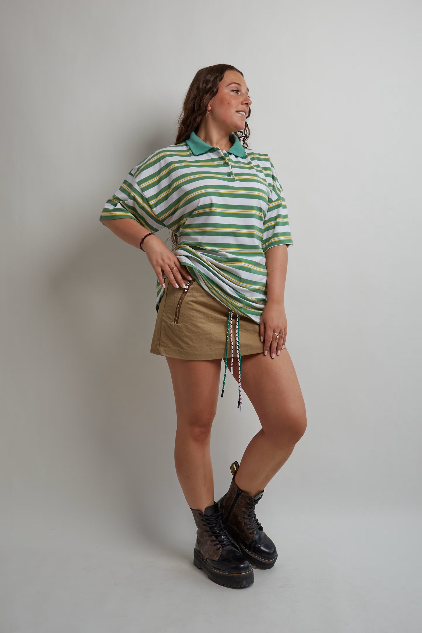 Green Striped Polo