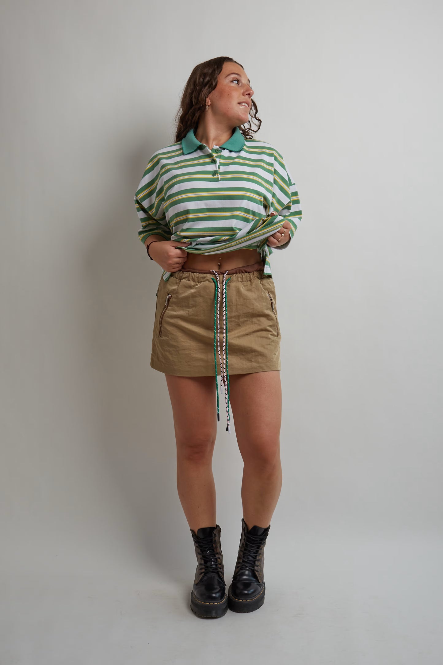 Beige Layered Skort