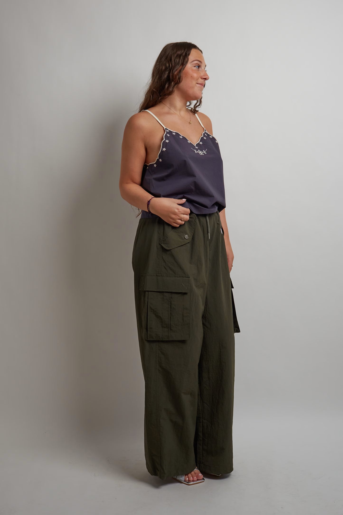 Khaki Cargo Pants With Pockets