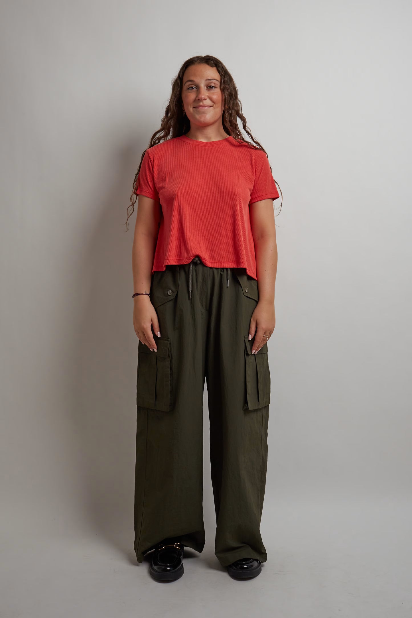 Khaki Cargo Pants With Pockets