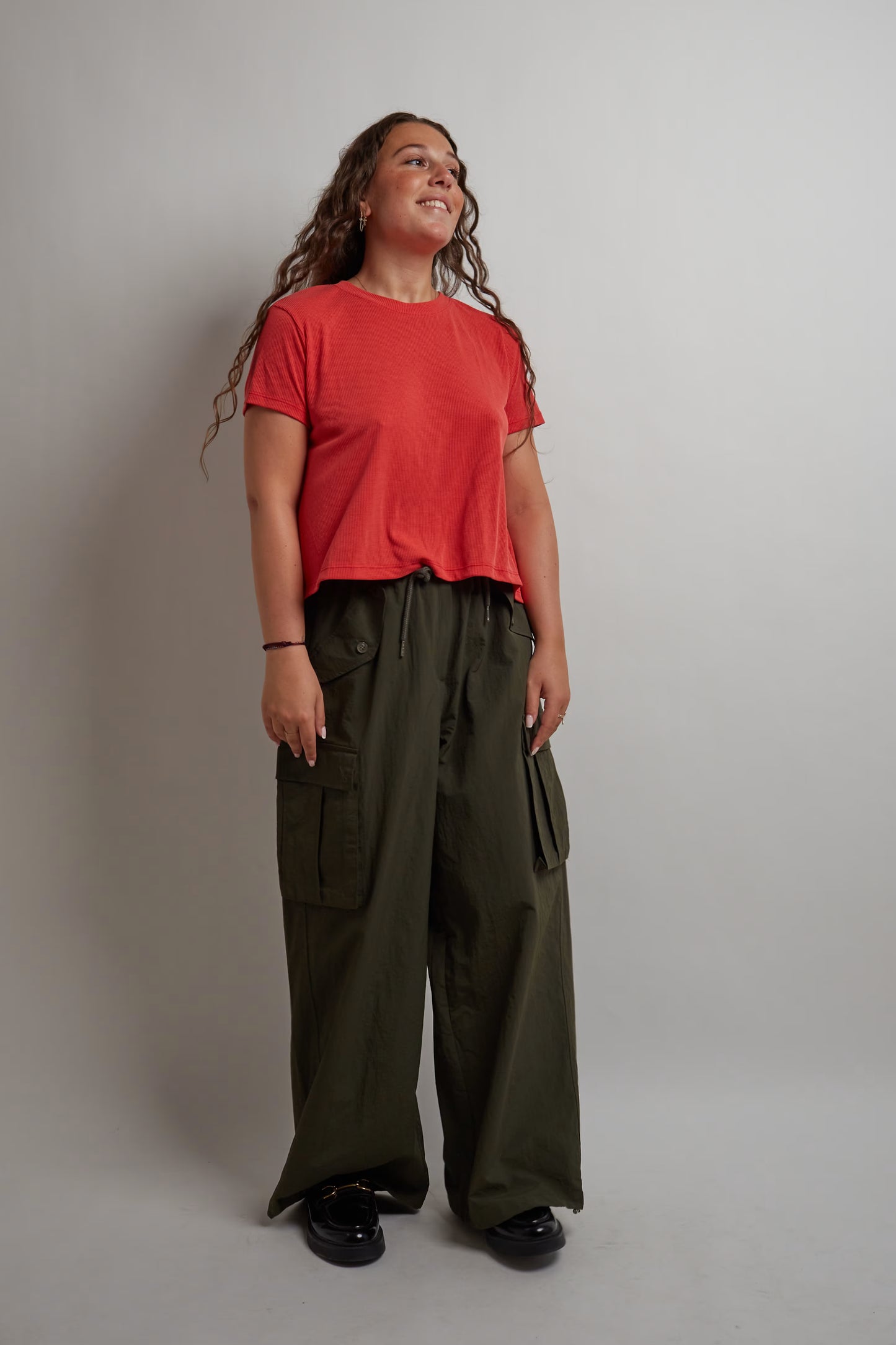 Khaki Cargo Pants With Pockets