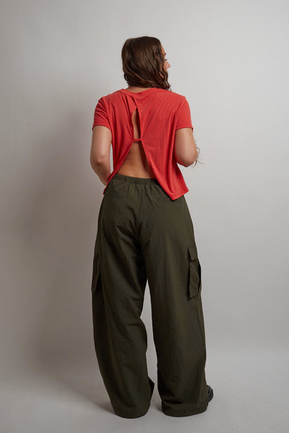 Khaki Cargo Pants With Pockets