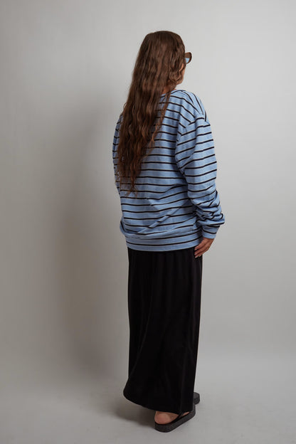 Blue Striped Cardigan