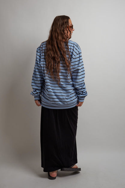 Blue Striped Cardigan