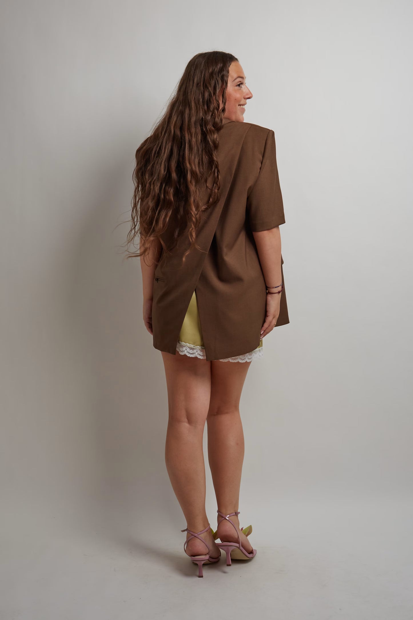 Brown Blazer With Split
