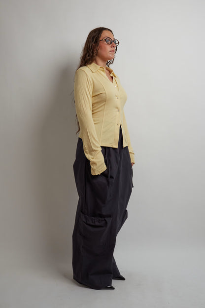 Dark Blue Baggy Pants With Big Pockets