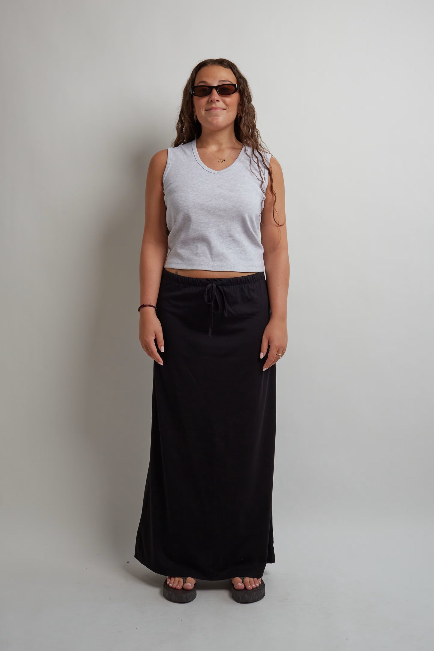 Grey Sleeveless Top