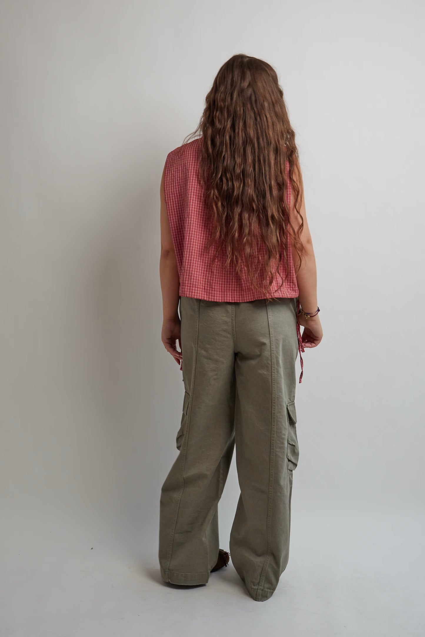 Red Drawstring Vest