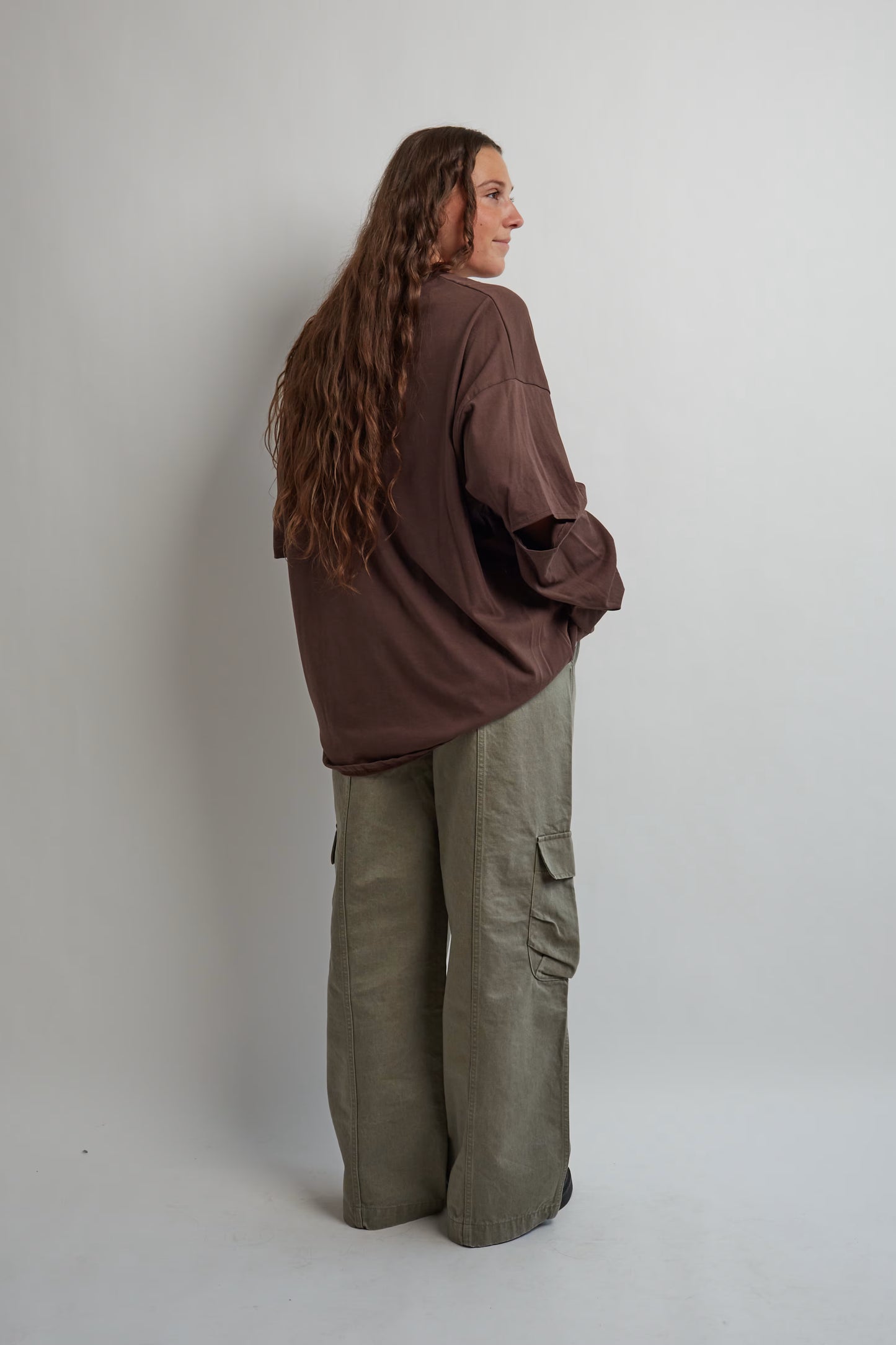 Khaki Drawstring Cargo Pants