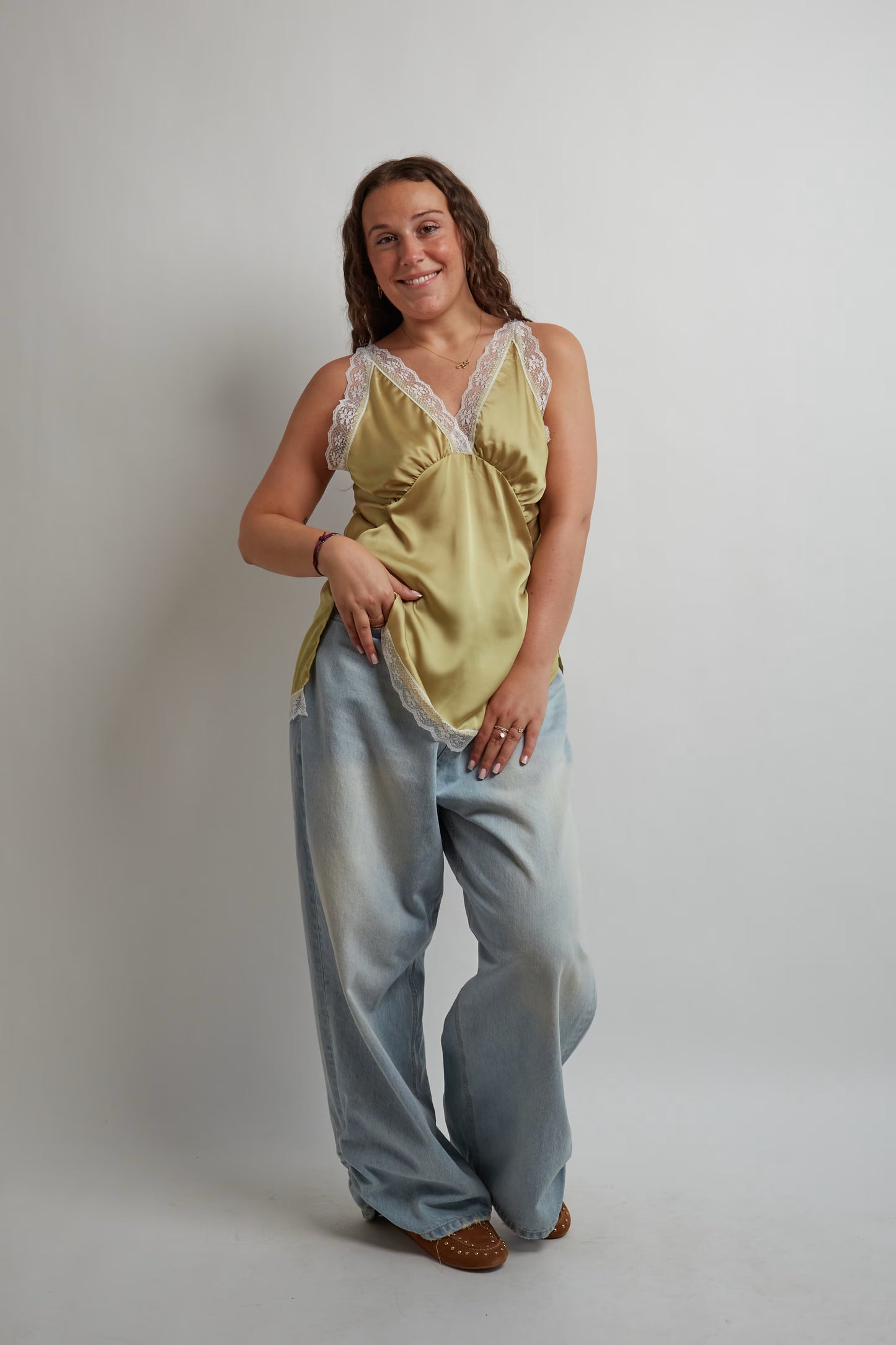 Olive Lace Top