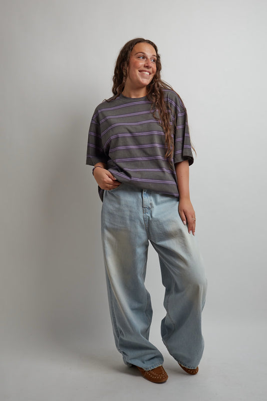 Purple and Grey Oversized T-Shirt