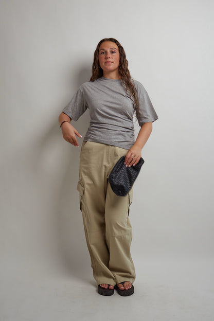 Grey Draped T-Shirt