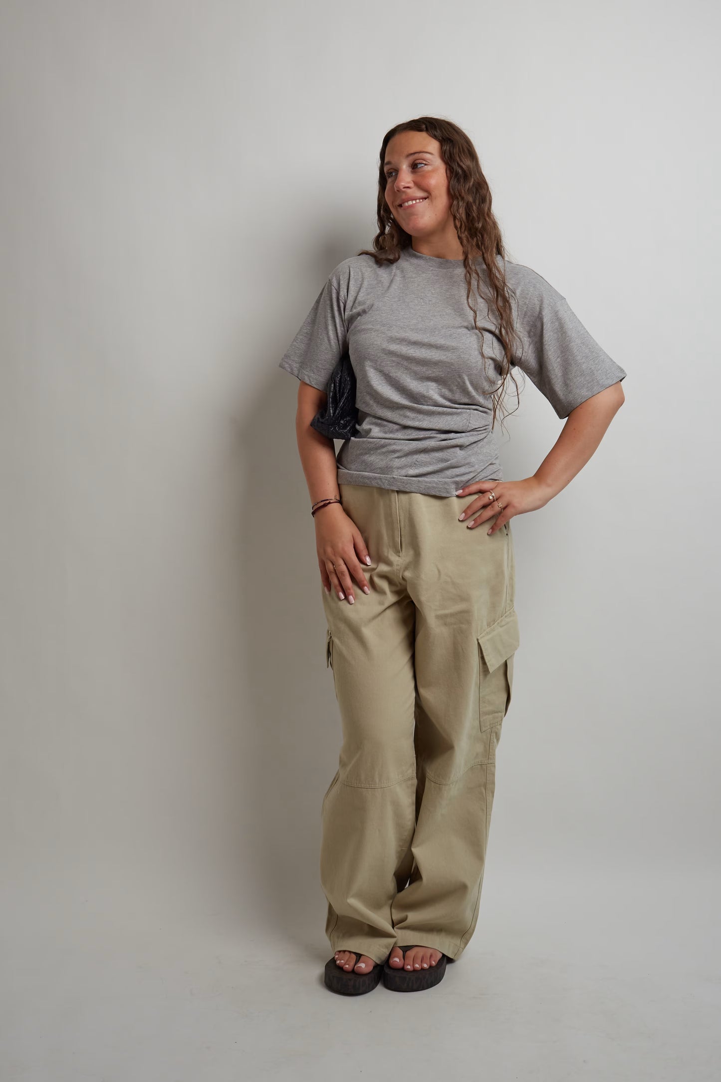 Grey Draped T-Shirt