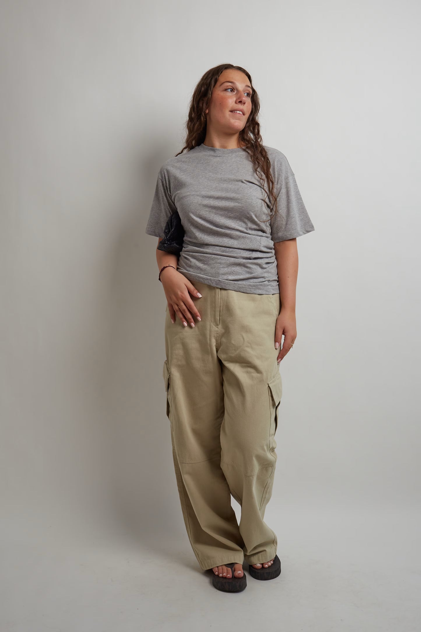Grey Draped T-Shirt