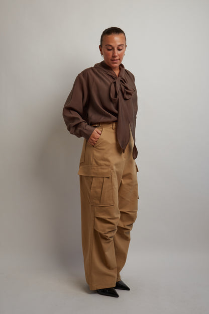 Beige Cargo Pants